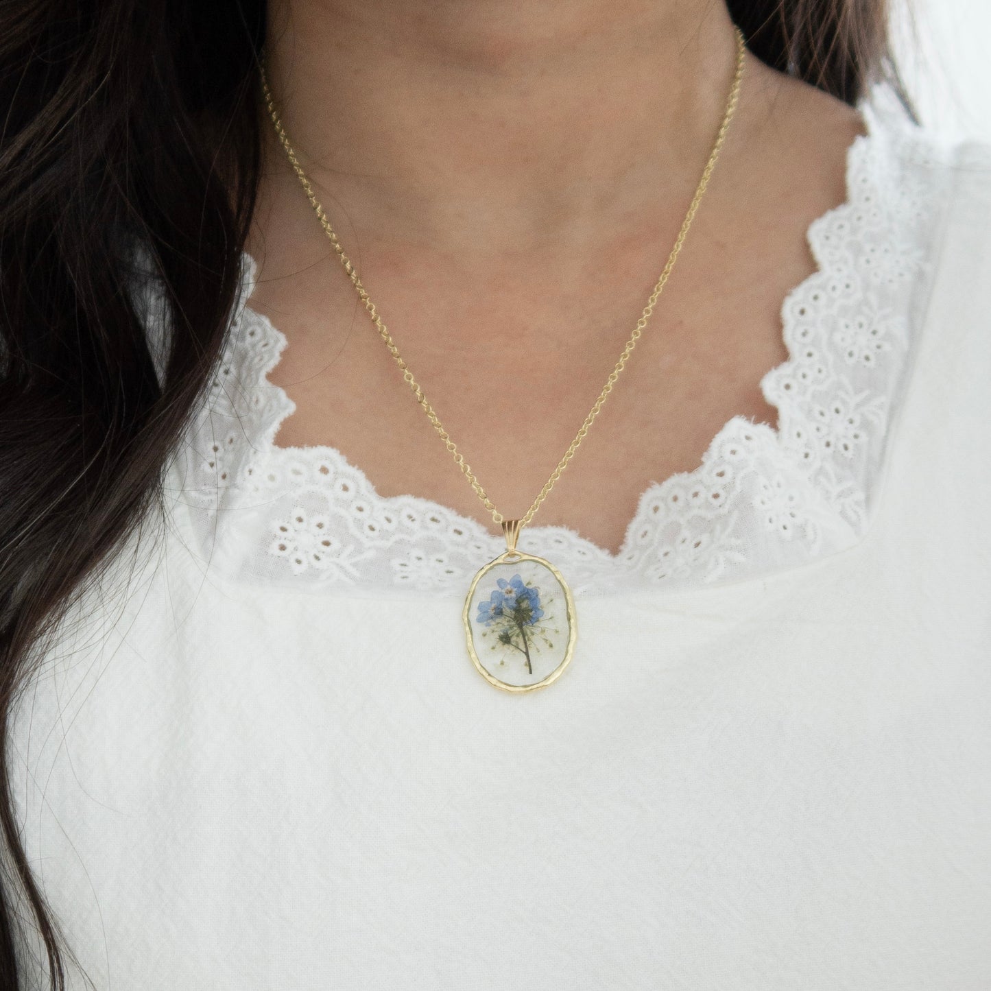 Forget me Not Bouquet Pendant