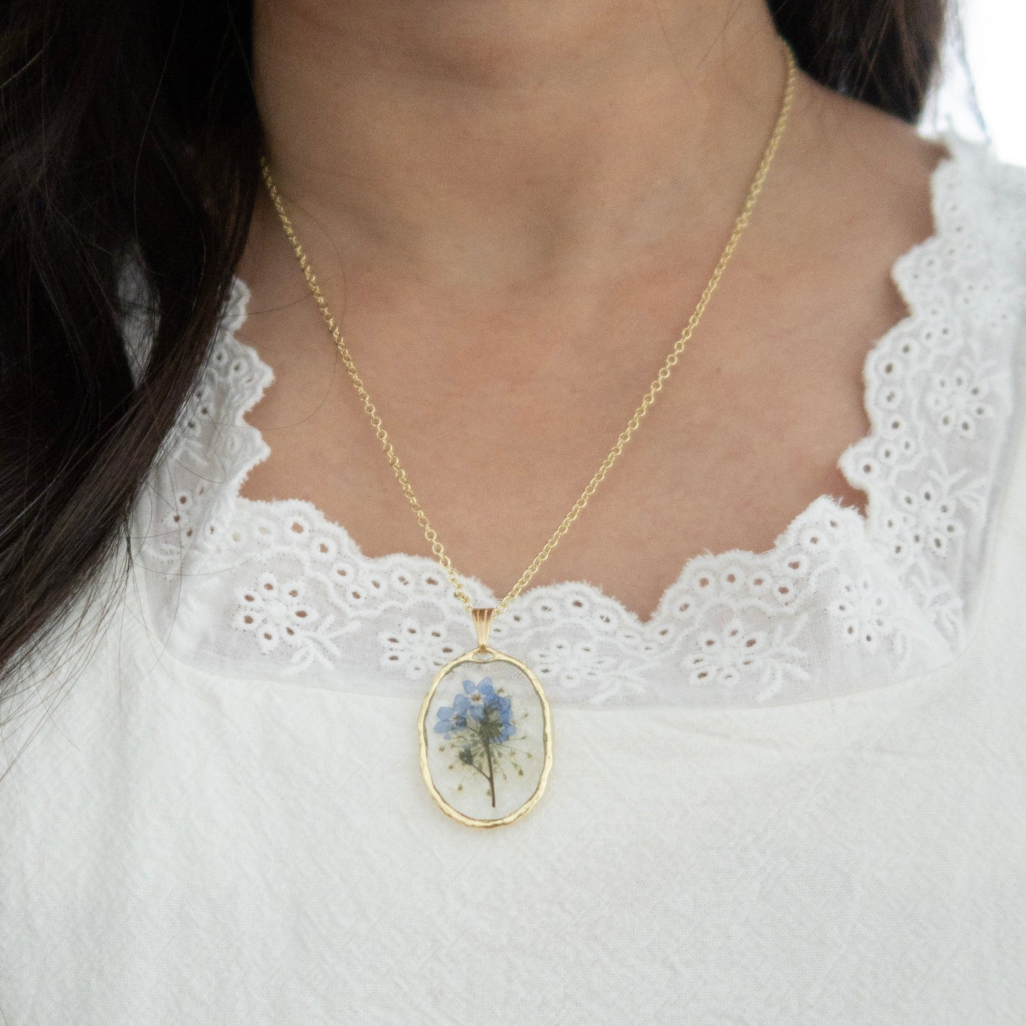 Forget me Not Bouquet Pendant