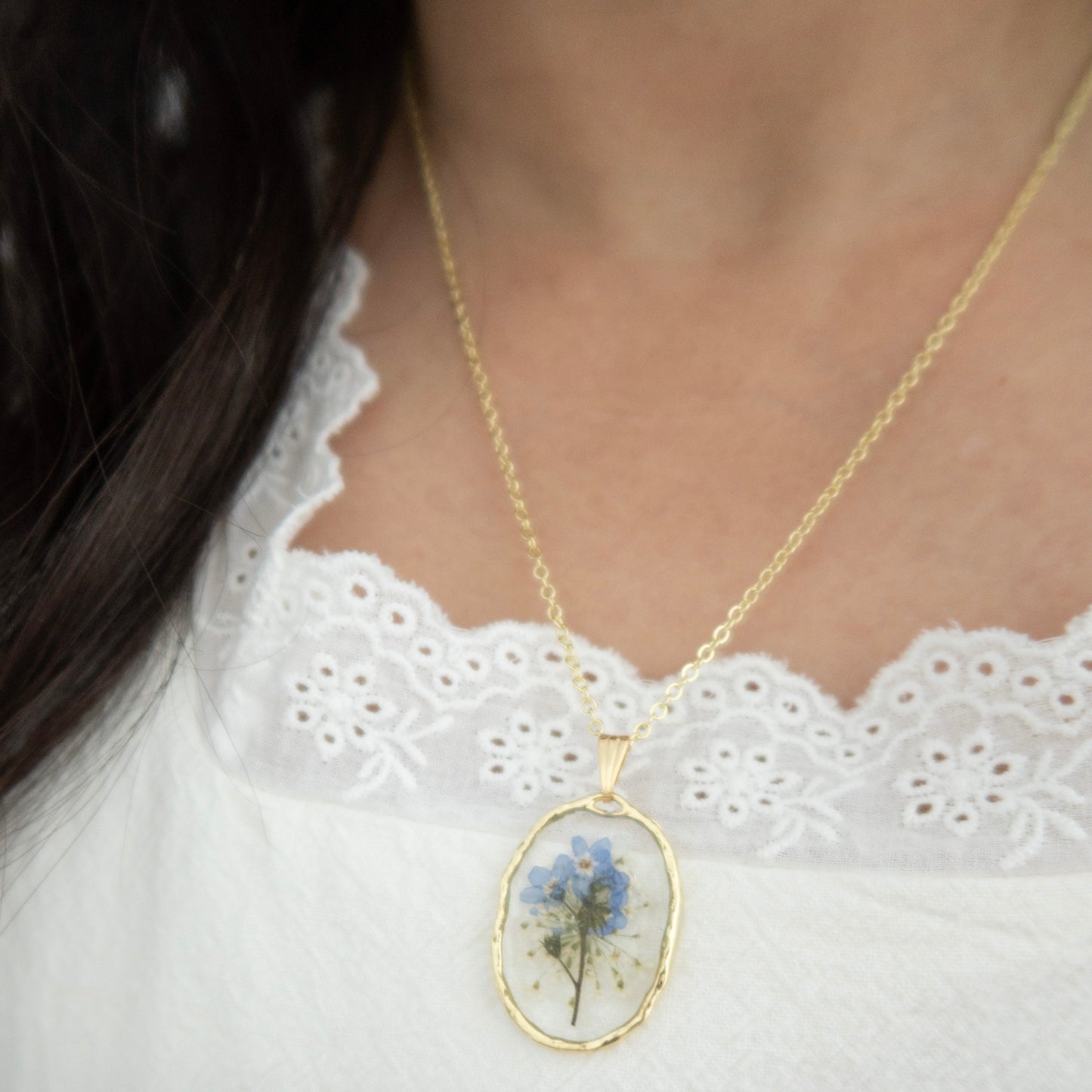 Forget me Not Bouquet Pendant
