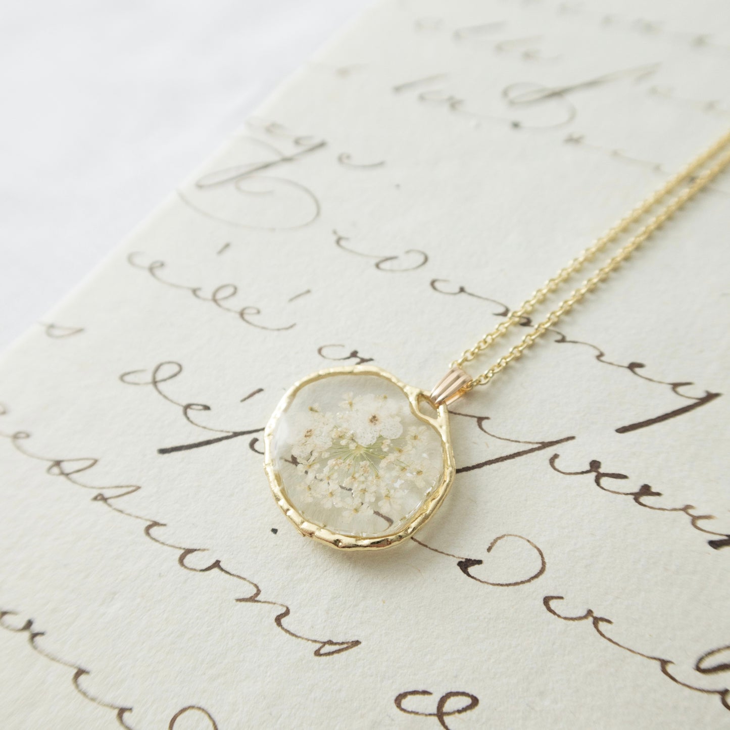The Trouvaille White Forget Me Not Necklace