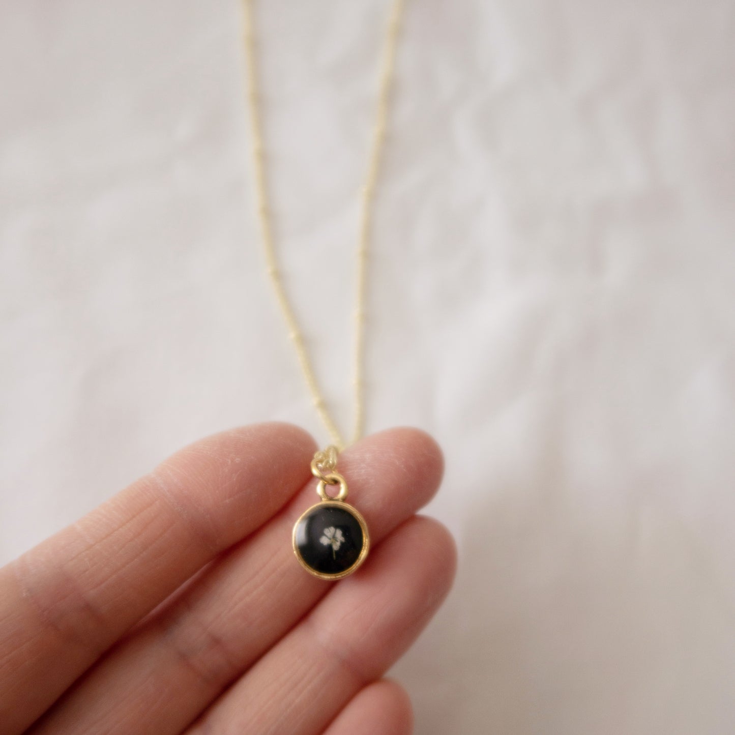The Tiny Fleur Circle Pendant
