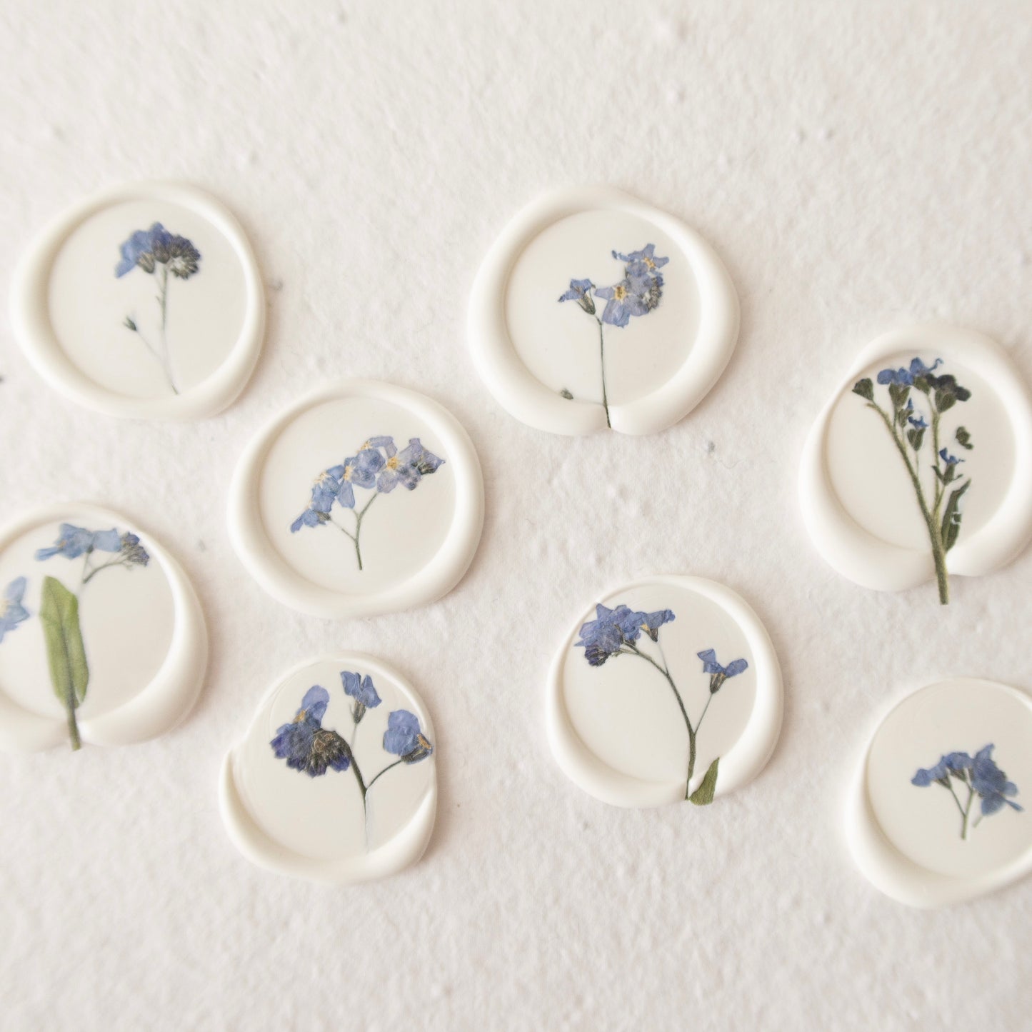 Pressed Forget Me Not Wax Seal