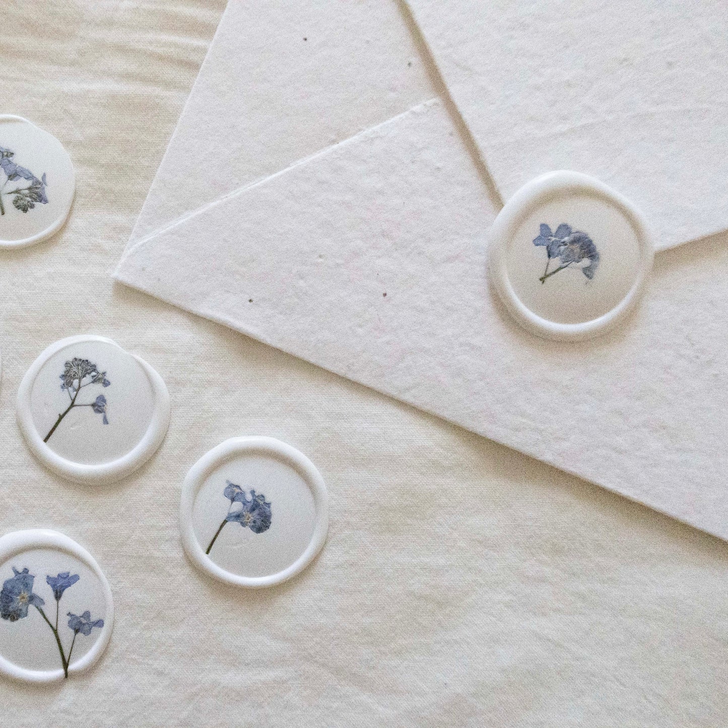 Pressed Forget Me Not Wax Seal