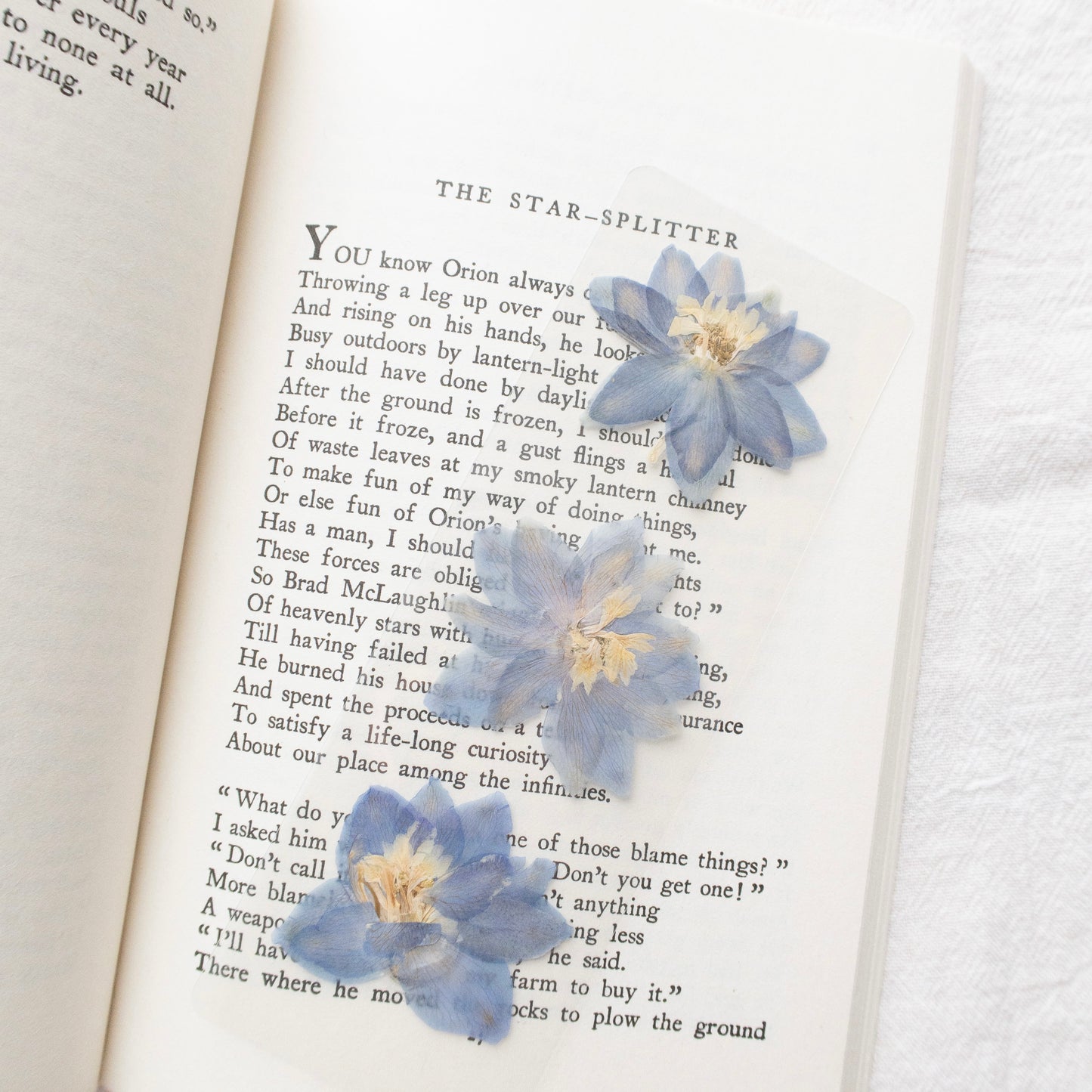 "Le Reve" Blue Larkspur Bookmark
