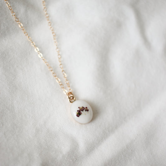 Chocolate Queen Anne's Lace Gold Filled Necklace