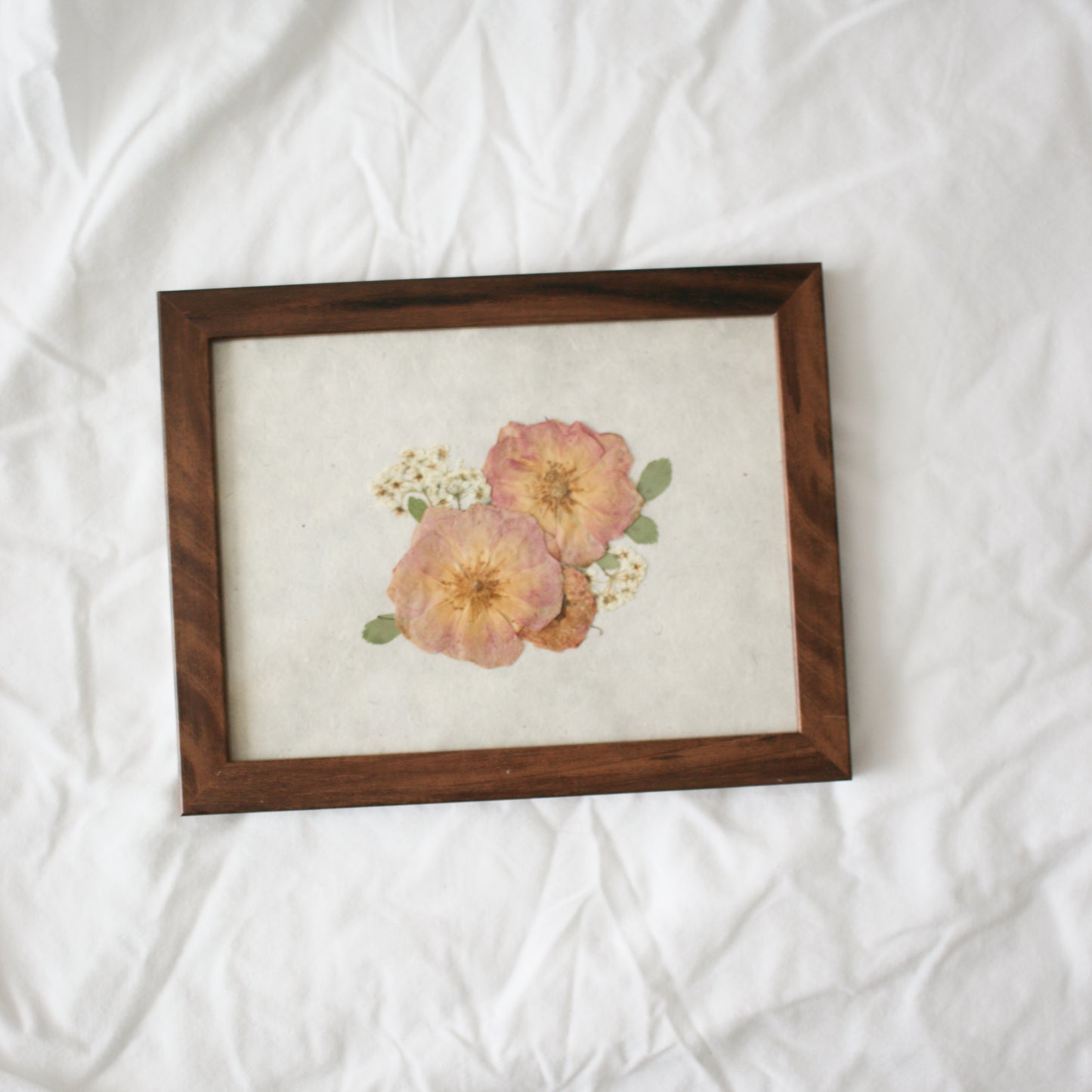 "A Rose Garden" Pressed Flowers Framed Art