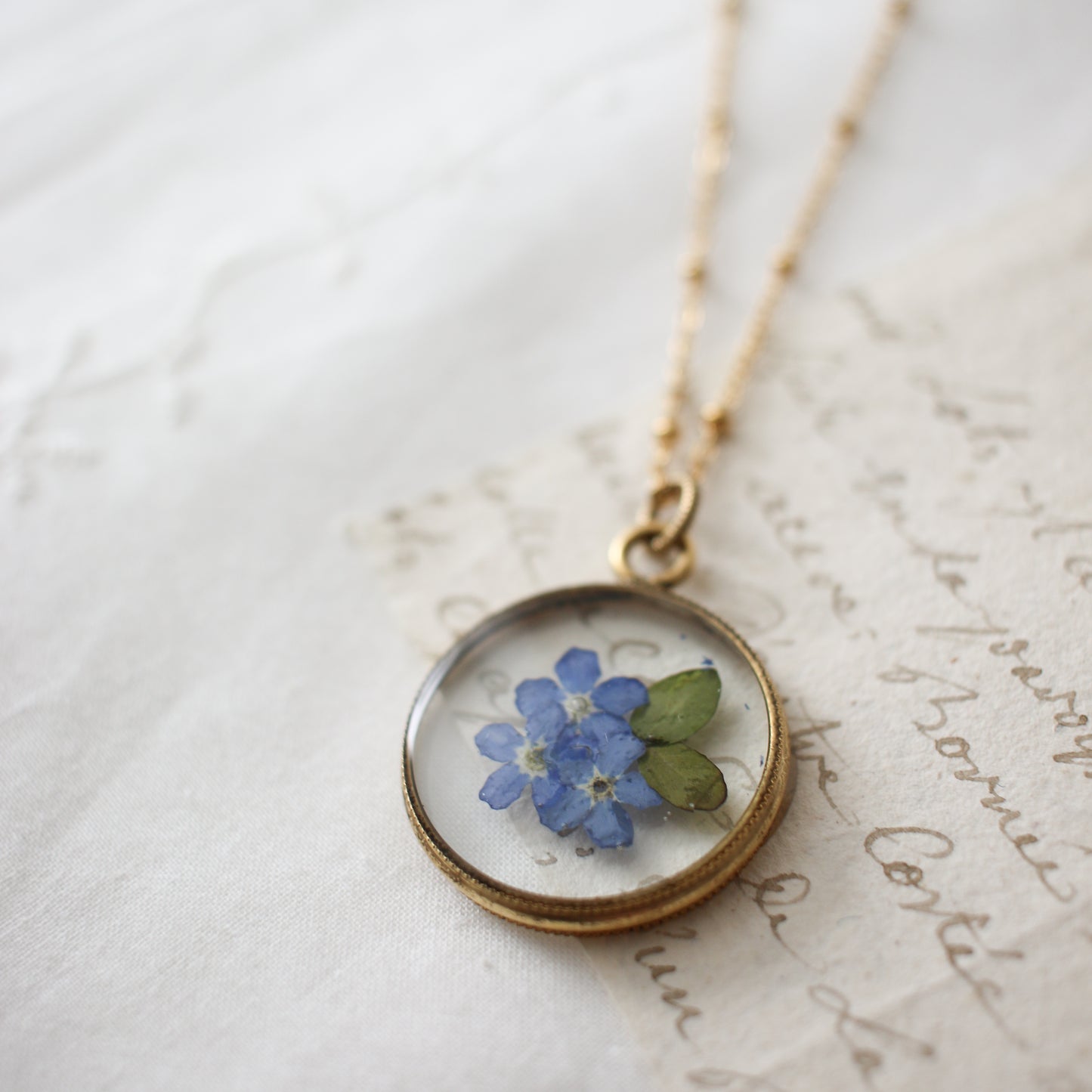 The Lilias Necklace in Cornflower