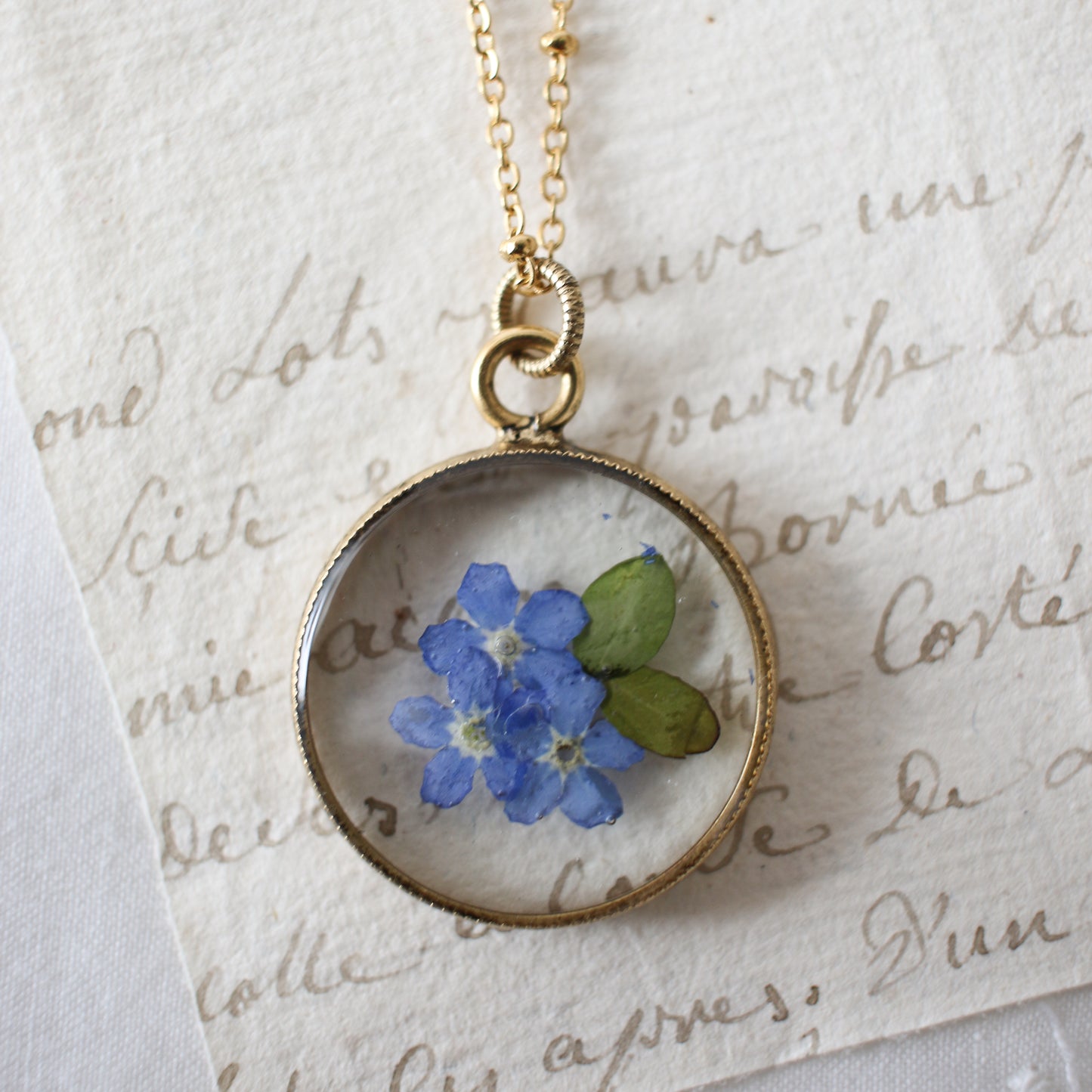 The Lilias Necklace in Cornflower