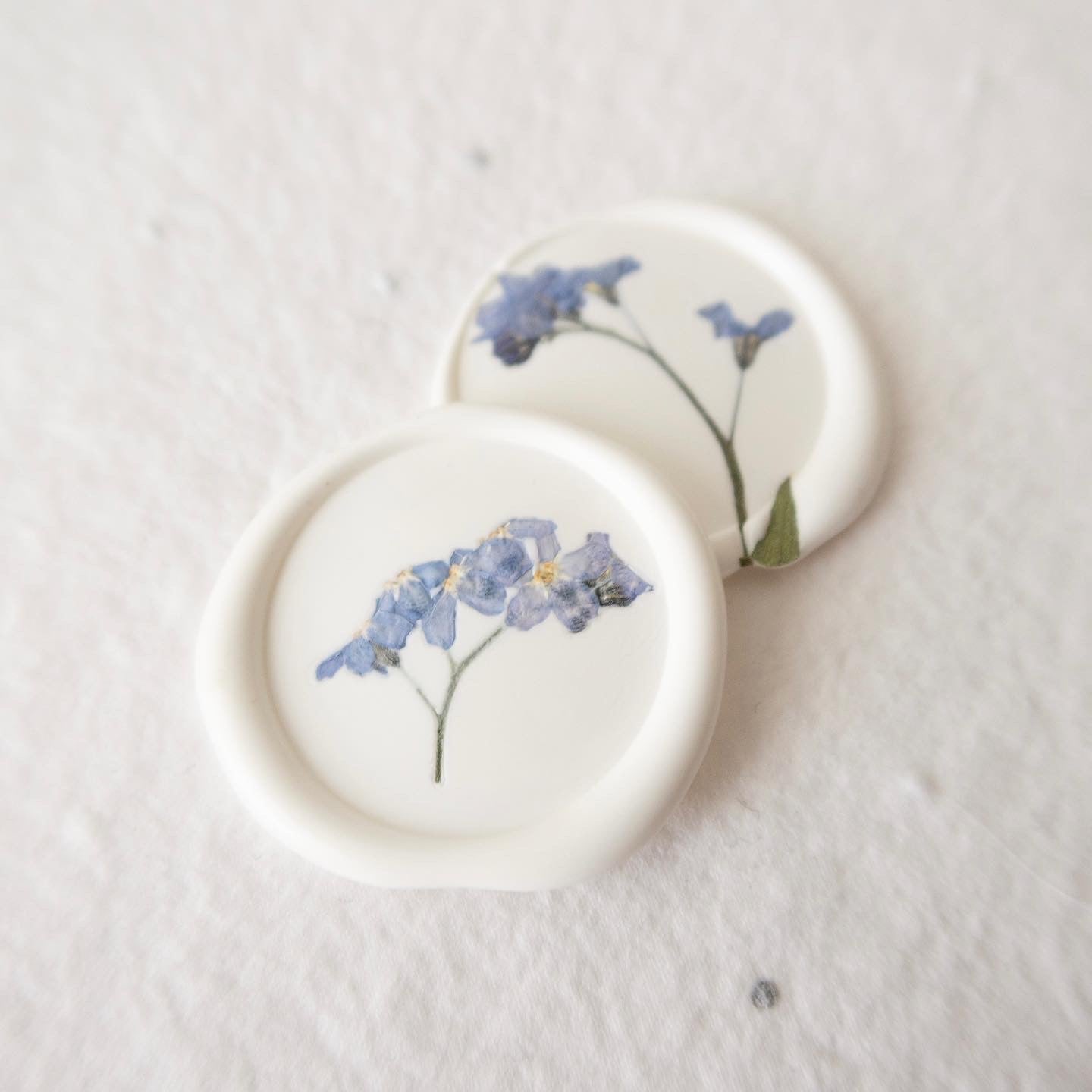 Pressed Forget Me Not Wax Seal