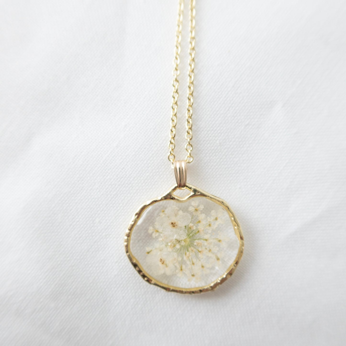 Pre Order The Trouvaille White Forget Me Not Necklace